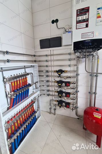 Отопление под ключ, Теплый пол, котел, радиаторы