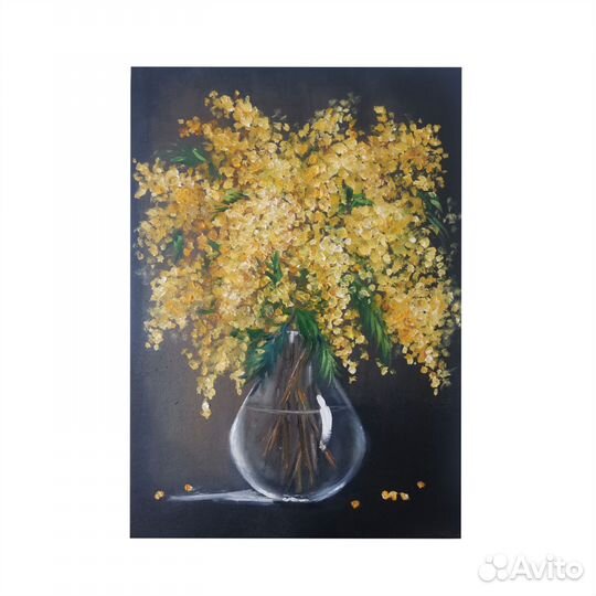 Картины маслом Картины с цветами Черный фон