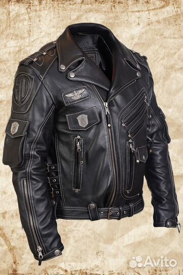 Кожаная куртка косуха pretender