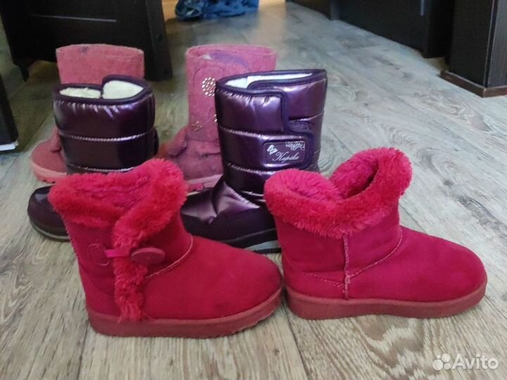 Зимняя обувь на девочку пакетом 23 и 24