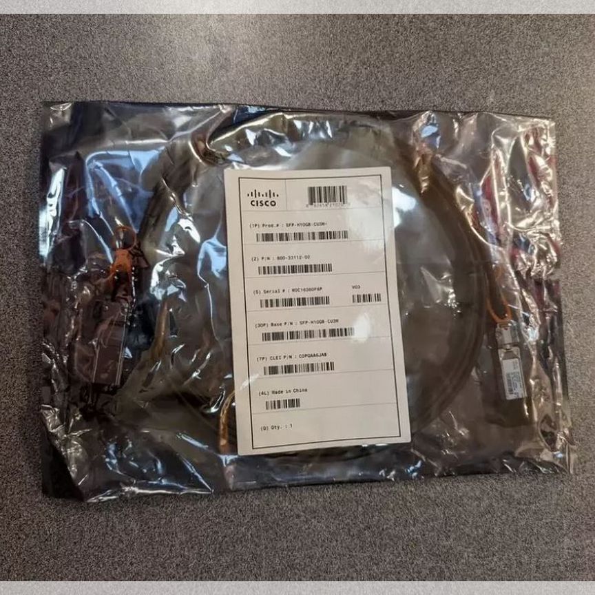 [SFP-H10GB-CU1M] Трансиверы Cisco И Другие, New Sfp-H10gb-Cu1m