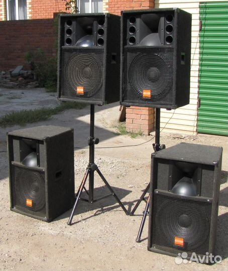 Колонки EVM 2800W 4шт QS153 Pro Квадро Штативы 2шт