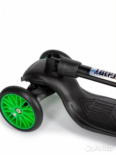 Самокат детский baby зеленый/черный
