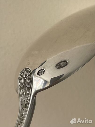 Ложка десертная. Серебро 84. Российская Империя