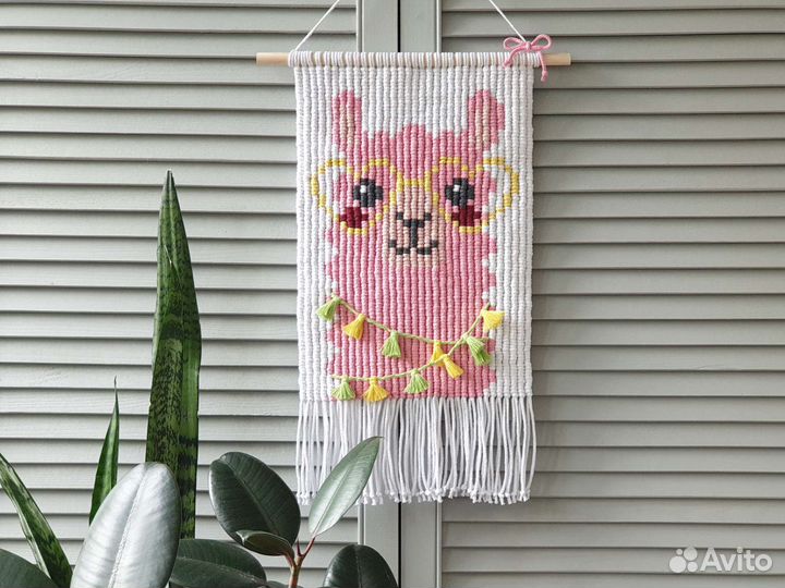 Макраме панно Зефирка