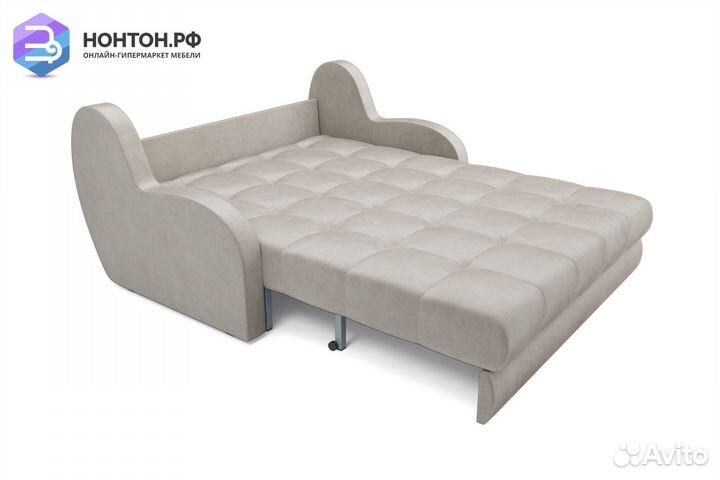 Диван аккордеон Барон вельвет бежевый