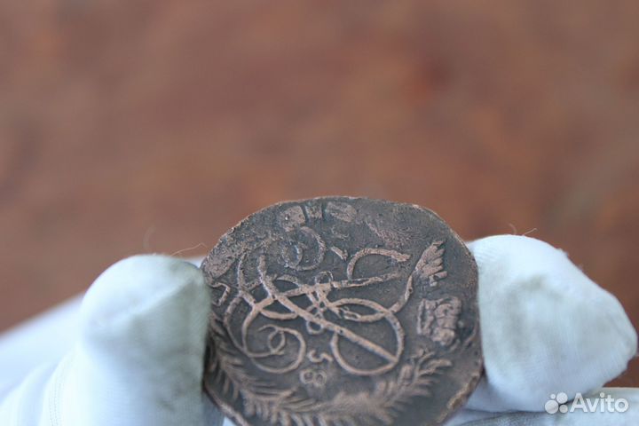 2 Копейки 1758 перечекан Елизавета П. в Твери