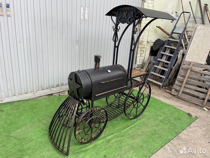 Гриль-барбекю №0575/5 Паровоз х/ковка с мангалом