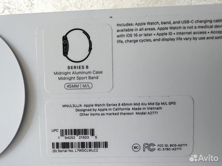Смарт-часы Apple Watch Series 8 45mm Midnigh новые