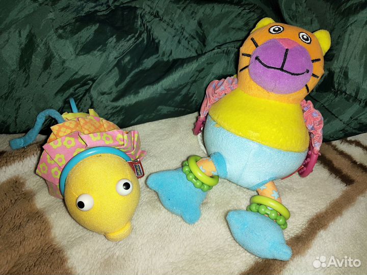 Игрушки Tiny love Тигренок и Рыбка, б/у