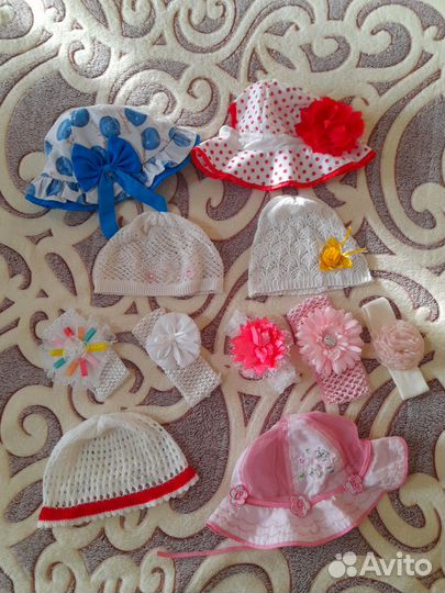 Панамки и повязки для девочки