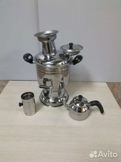 Самовар на дровах новый 4 литра