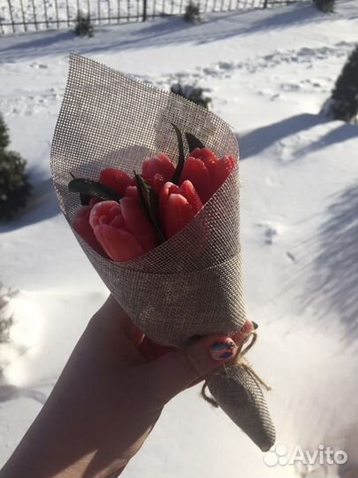 Букет цветов из мыла