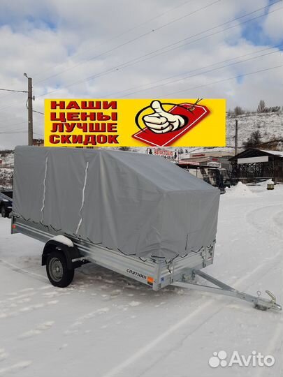 Прицеп Эксперт 3,0*1,5*0,3 цинк, с тентом