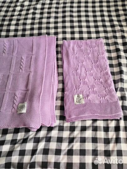 Плед покрывало вязаный