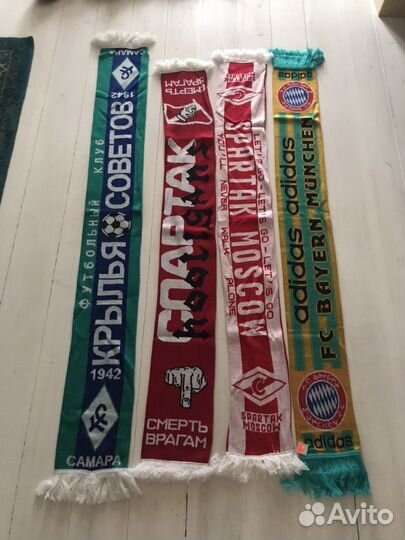 Коллекция шарфов футбольных команд- раритет 90-х г