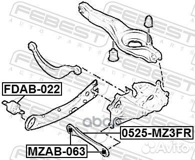 Fdab-022 сайлентблок задний продольный fdab-022