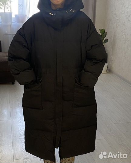 Пуховик длинный