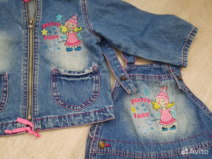 Джинсовый костюм на выход 3-4 года