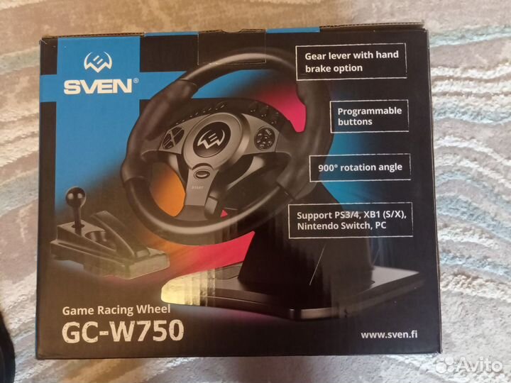 Руль игровой sven GC-W750 с вибрацией и медалями