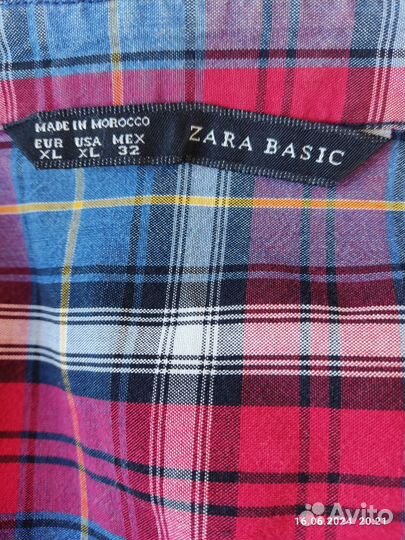 Женская рубашка в клетку Zara, XL