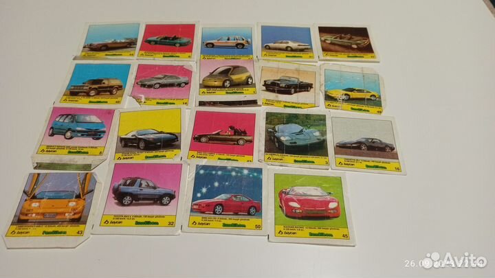 Вкладыши от жвачек 90 х