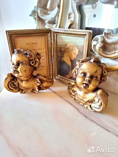 Ангелы путти панно статуэтка молитвенник Дева Мари