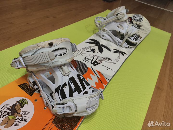 Сноуборд gnu money 156 с креплениями rome