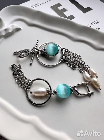 Серьги из натуральных камней