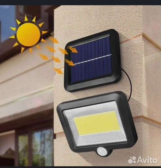 Прожектор с датчиком движения с солнечной