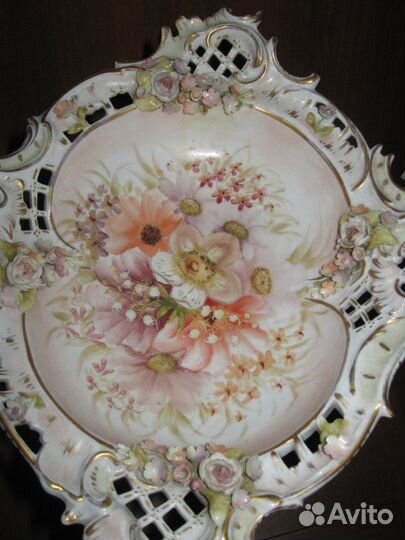 Фарфоровая ваза. Германия. Плауэ 19 век