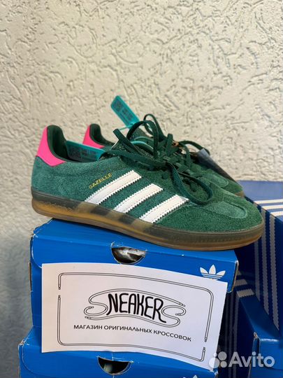 Adidas gazelle indoor green оригинал