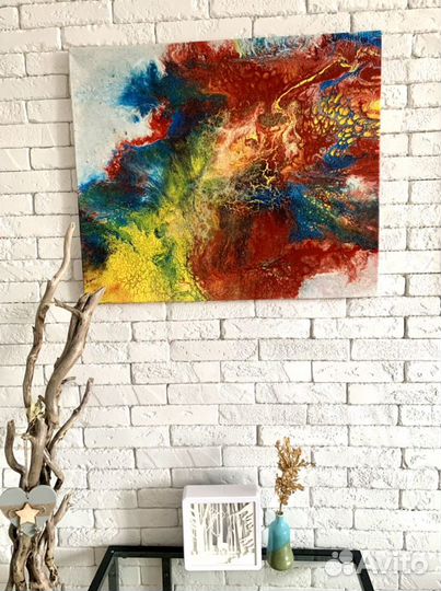 Картина на холсте. Флюид арт
