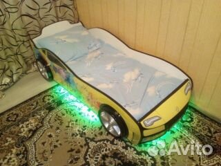 Кровать-машина Желтый тюльпан