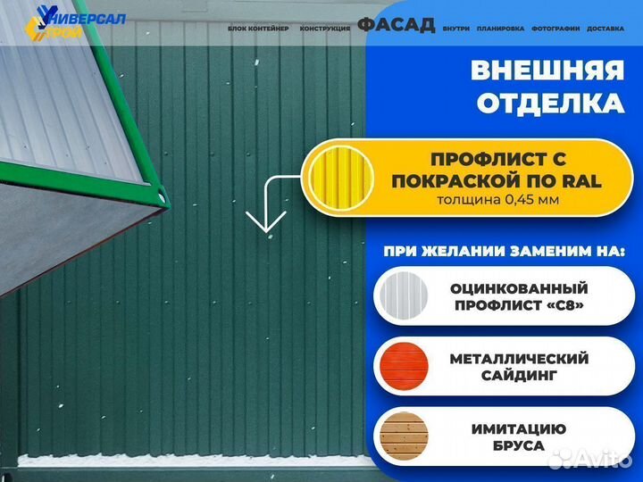 Мобильная бытовка на санях блок контейнер жилой