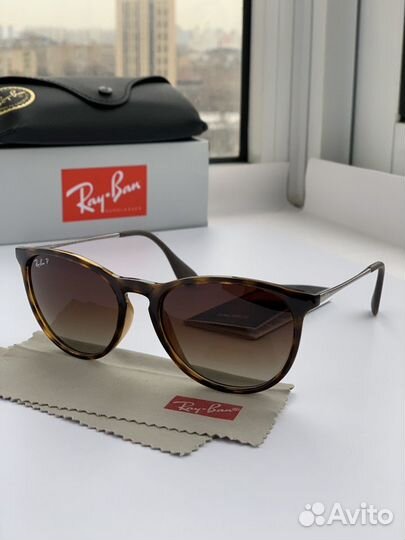 Очки Ray Ban Erika коричневые поляризационные