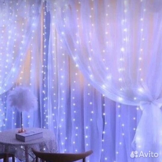 Гирлянда на окно б/у