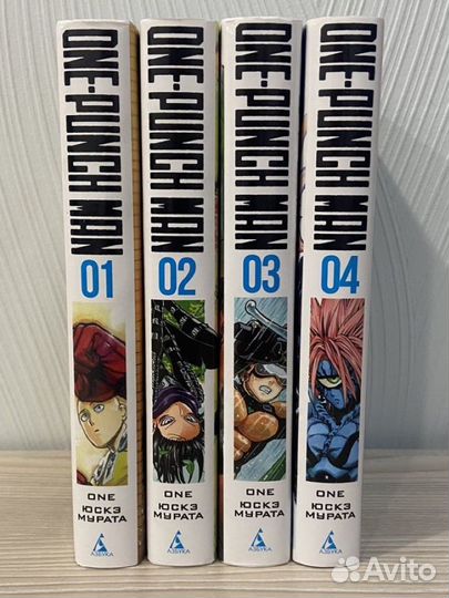 One punch man манга (1,2,3,4 тома)