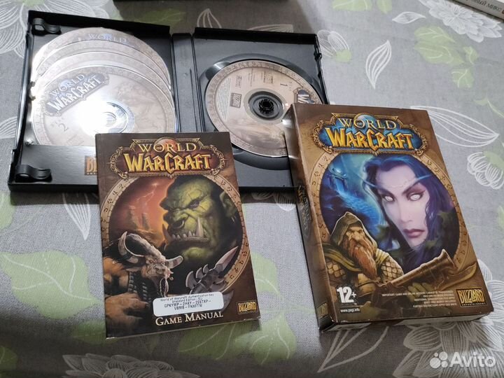 World of Warcraft коробка, диски, мануал