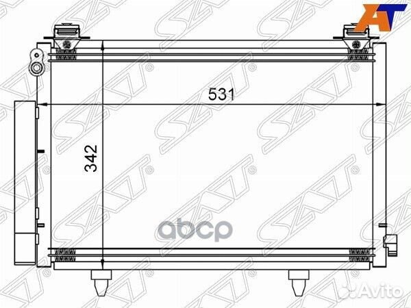 Радиатор кондиционера Toyota Vitz 99-20 / bB 00