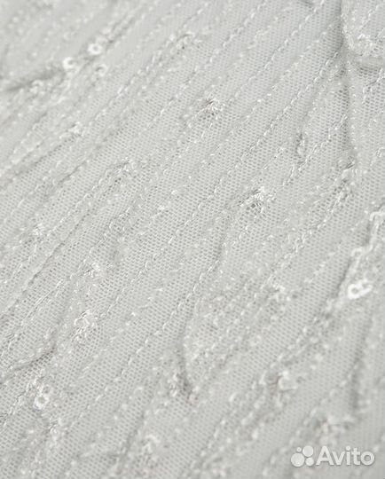 Ткань вышивка на сетке пайетки