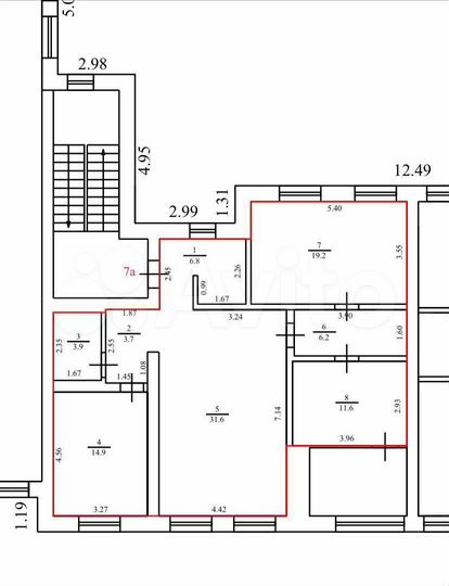 3-к. квартира, 98 м², 3/3 эт.