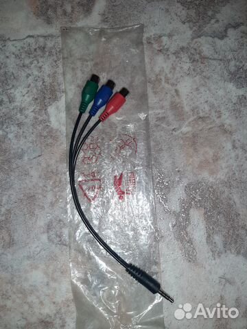 Кабель аудио-видео AUX 3 тюльпана + джек 3.5 mm