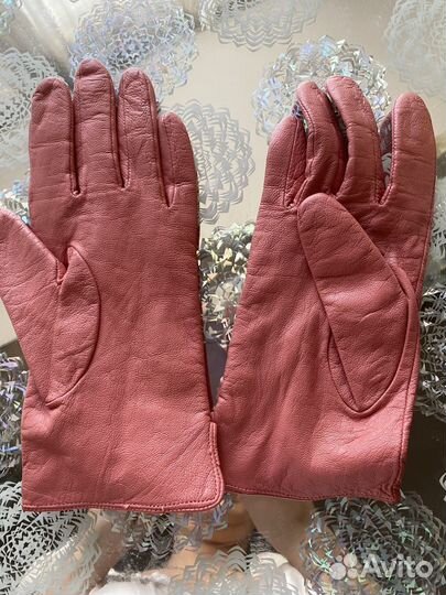 Перчатки женские кожаные