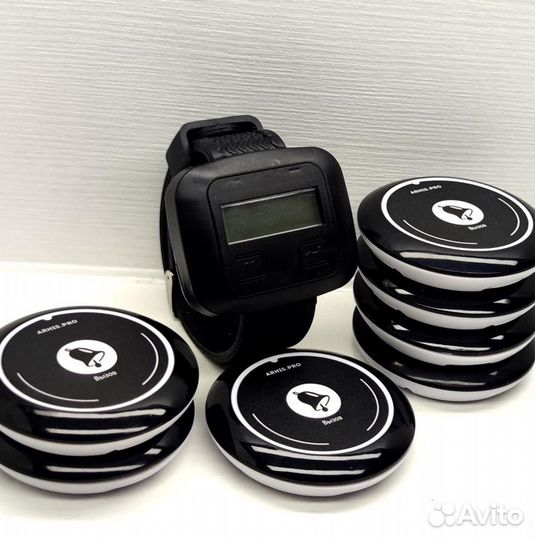 Кнопка вызова официанта модель Смайл с часами