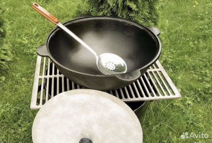 Казaн чугyнный нa 12 литpов