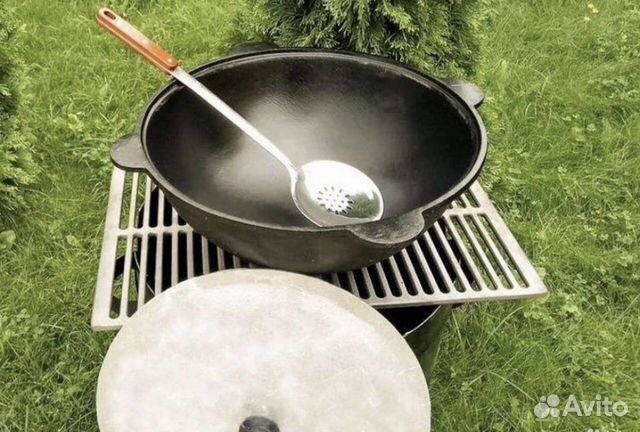 Казaн чугyнный нa 12 литpов