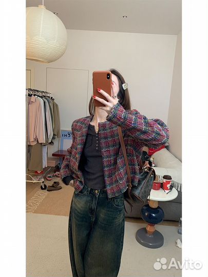 Жакет твидовый новый