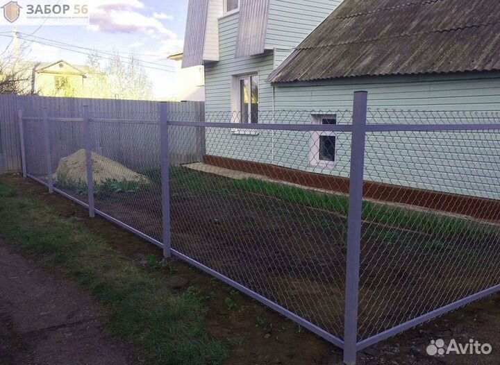 Заборы из сетки рабица под ключ