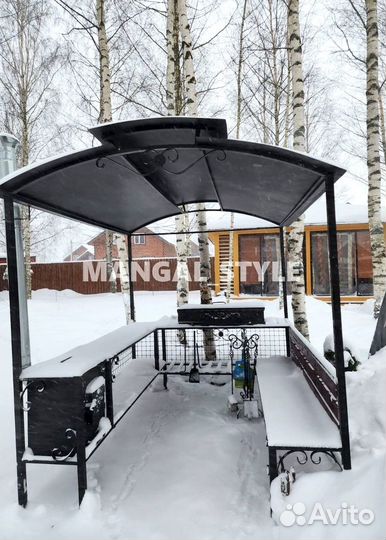 Мангал с крышей